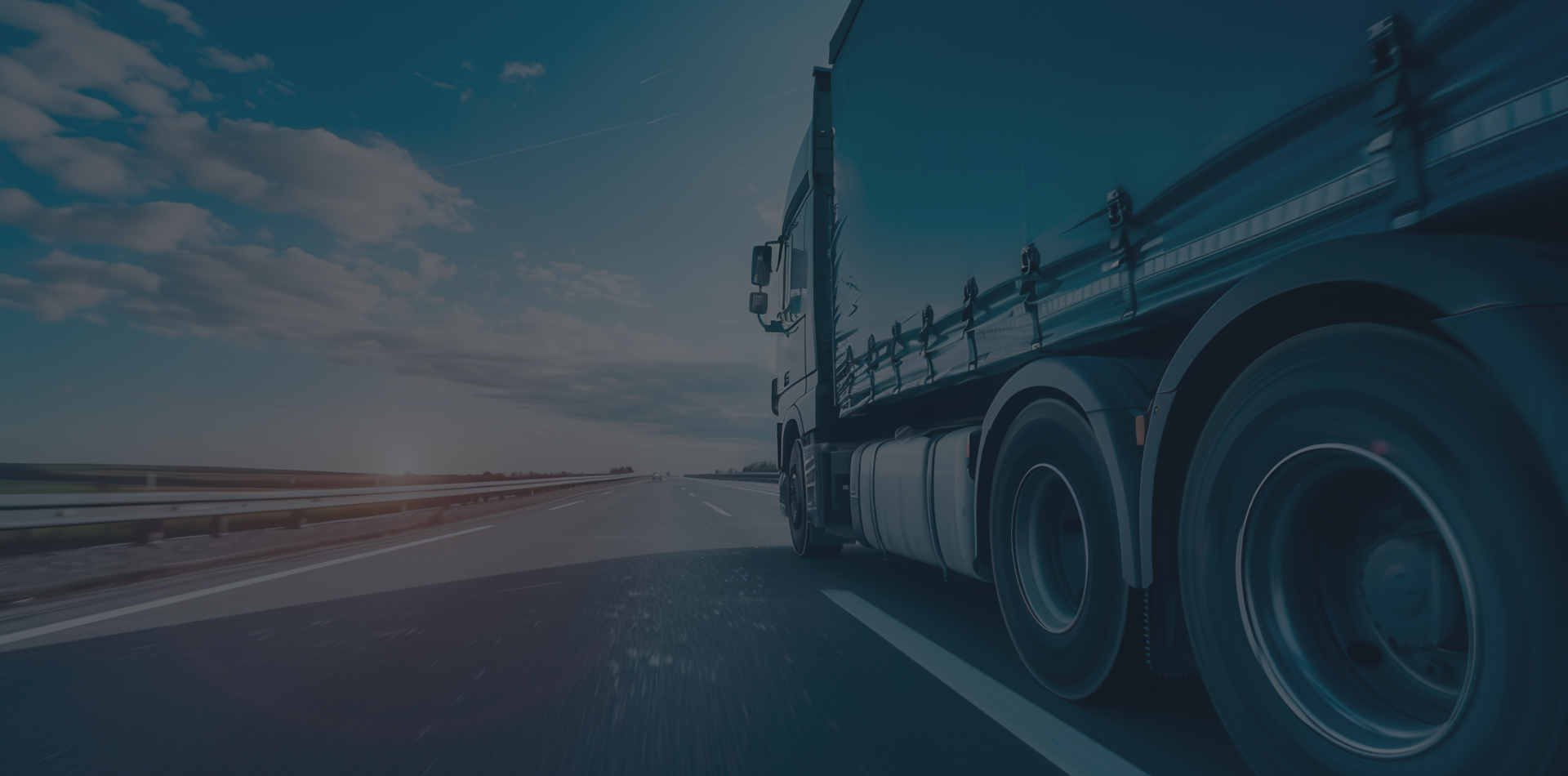 Professional freight truck delivering cargo on American highway - J20 Solutions road freight services